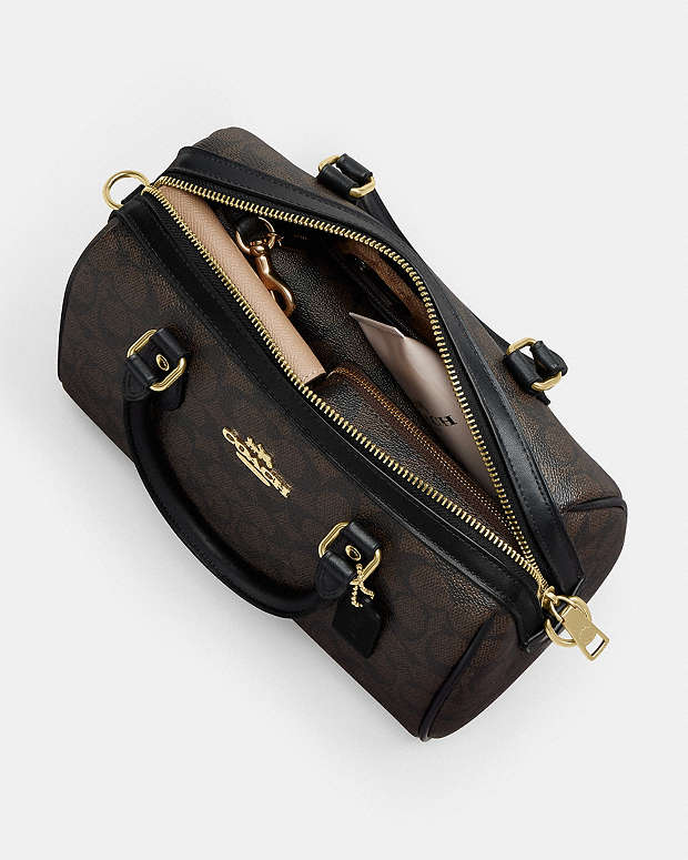Sac Satchel Rowan en toile signature