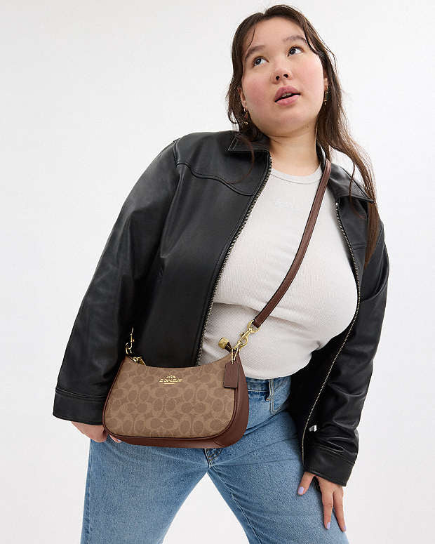Sac épaule Teri en toile exclusive