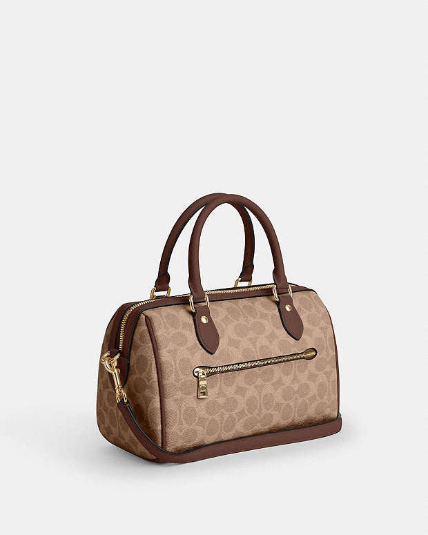 Sac Satchel Rowan en toile signature