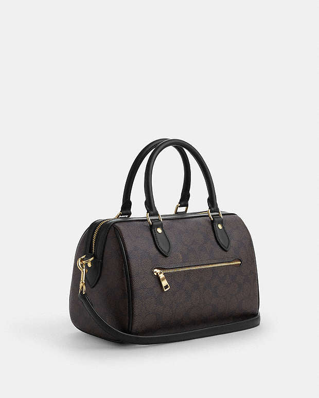 Sac Satchel Rowan en toile signature