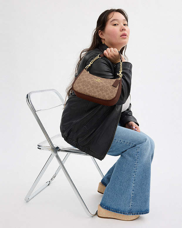 Sac épaule Teri en toile exclusive
