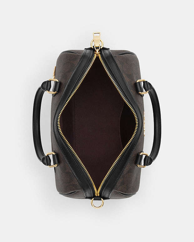 Sac Satchel Rowan en toile signature