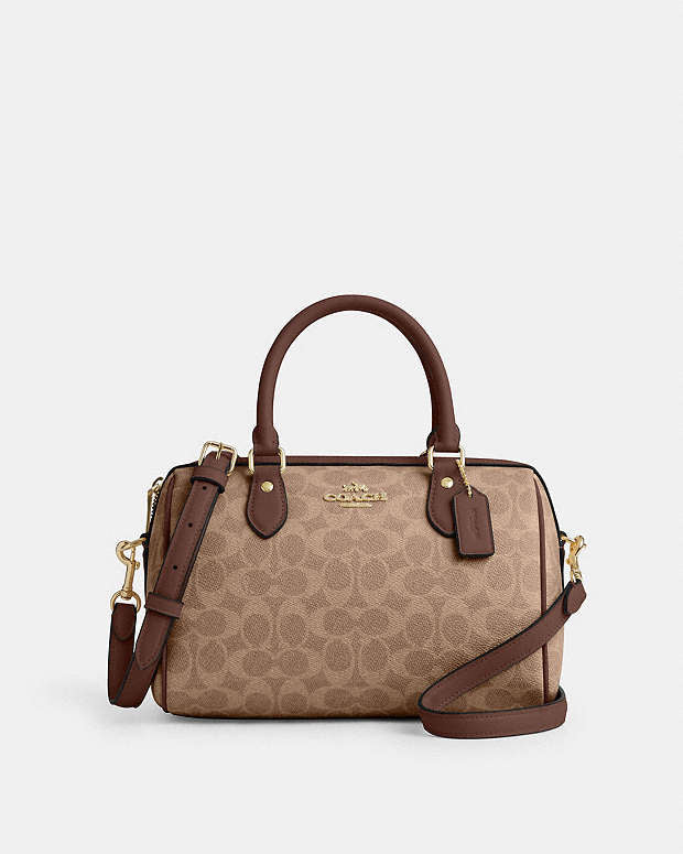 Sac Satchel Rowan en toile signature