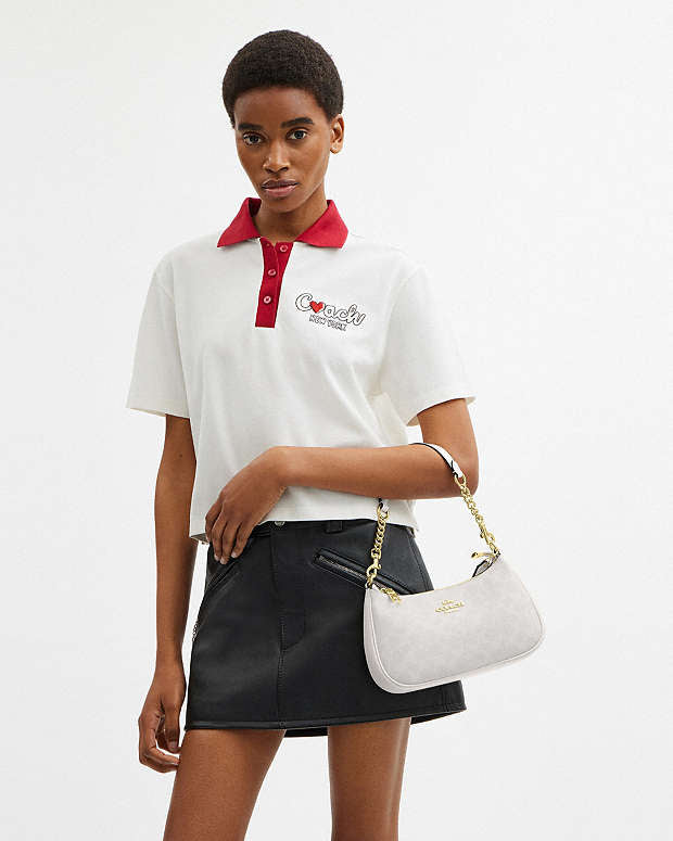 Sac épaule Teri en toile exclusive