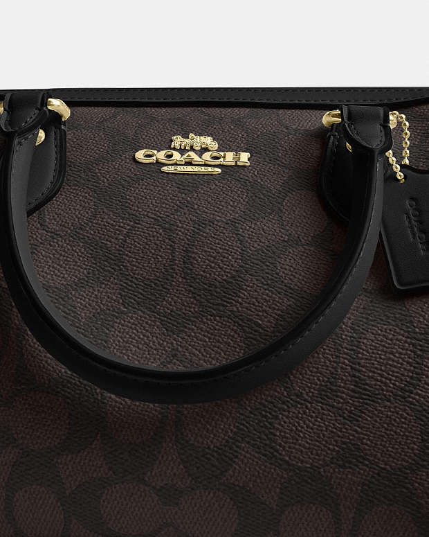 Sac Satchel Rowan en toile signature