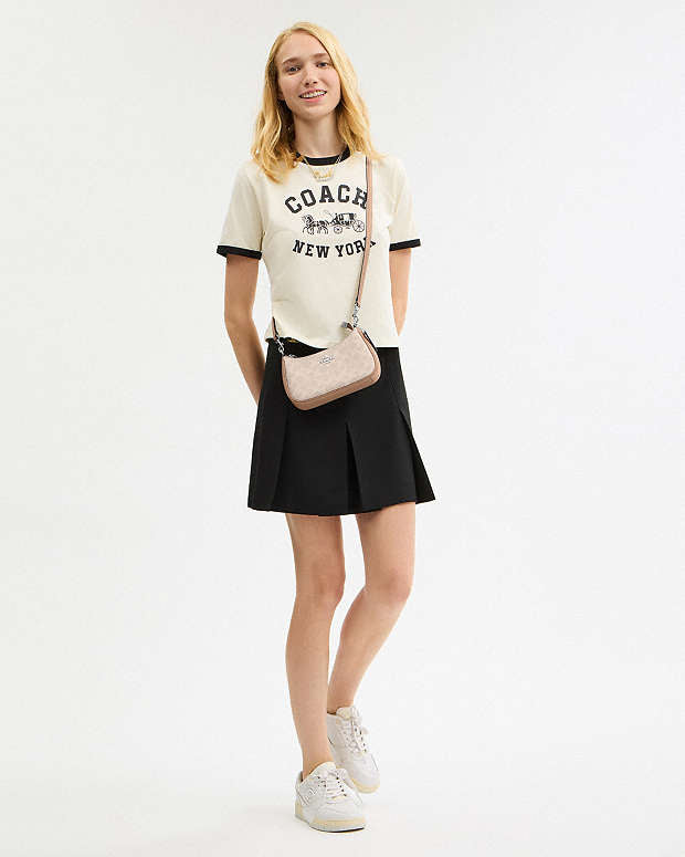 Mini sac bandoulière Teri en toile exclusive