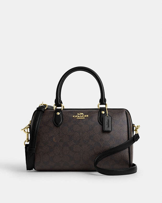Sac Satchel Rowan en toile signature