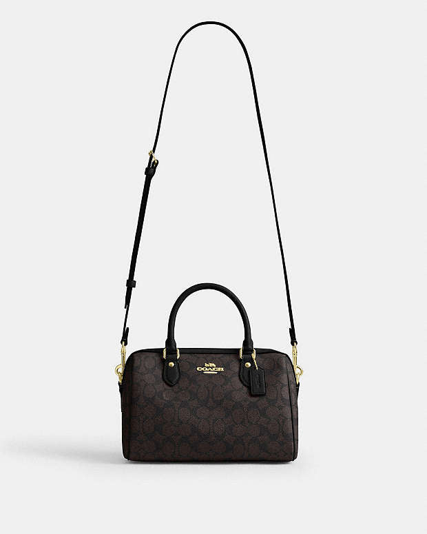 Sac Satchel Rowan en toile signature
