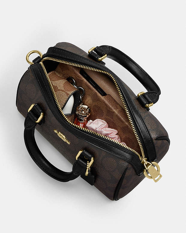 Mini Sac Bandoulière Rowan En toile exclusive unie