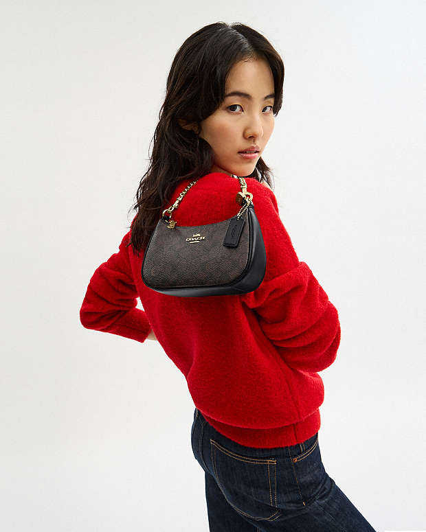 Mini sac bandoulière Teri en toile exclusive
